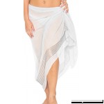 LA LEELA Women's Bikini Wrap Cover up Swimsuit Dress Sarong Solid 21 ONE Size White_i267 B06W9JJYWG